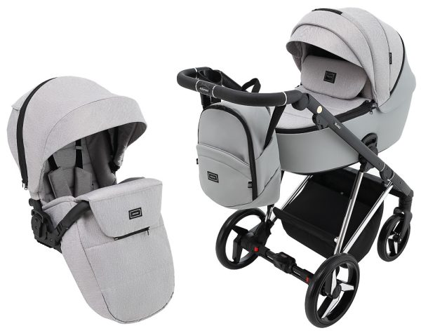 Коляска 2 в 1 Adamex Blanc Special Edidion PS-586 сірий