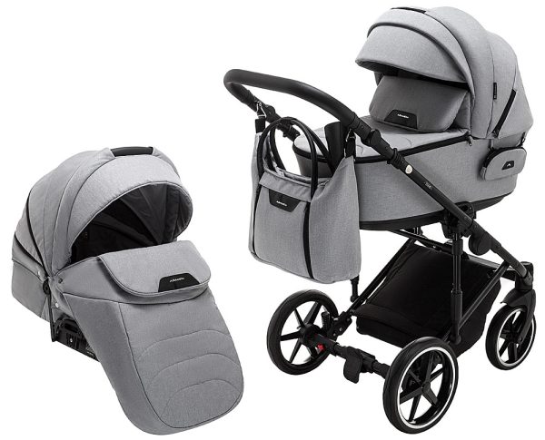 Коляска 2 в 1 Adamex Porto Light Lux TK-56 сірий