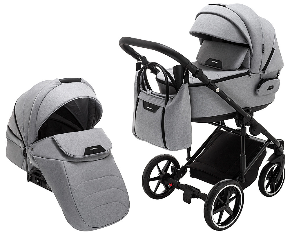 Коляска 2 в 1 Adamex Porto Light Lux TK-56 сірий