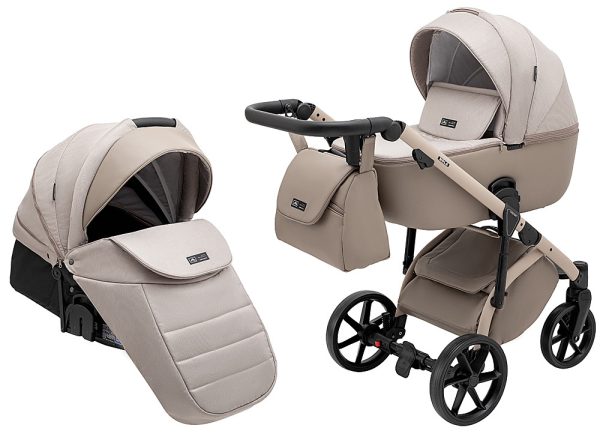 Коляска 2 в 1 Adamex Nola Natura 4 cappuccino