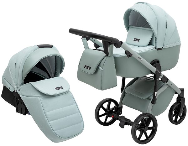 Коляска 2 в 1 Adamex Nola Natura 8 mint