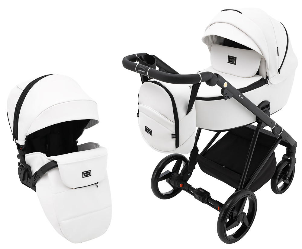 Коляска 2 в 1 Adamex Blanc Eco SA-1 білий