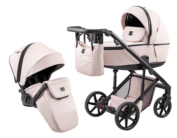Коляска 2 в 1 Adamex Dolce Eco SA-15 рожевий пудра