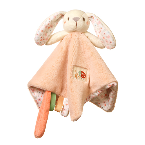 Обіймашка для малюків з брязкальцем «Веселий кролик» BabyOno (25*25 см)