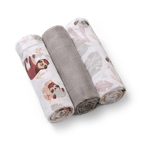 Пелюшки муслинові бавовняні (70х70 см) 3 шт. BabyOno (Сірий)