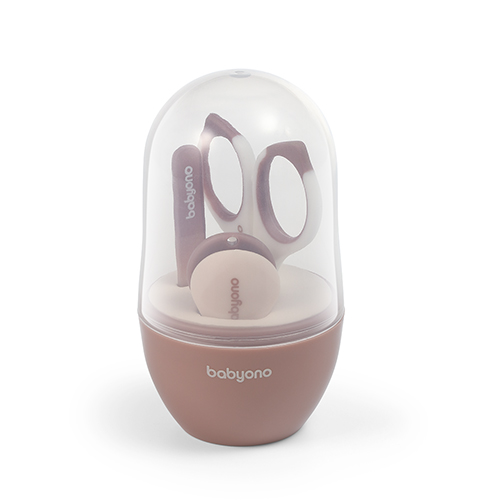 Косметичний набір для догляду за нігтями BabyOno (пилочка, ножниці, щипчики) (Коричневий)