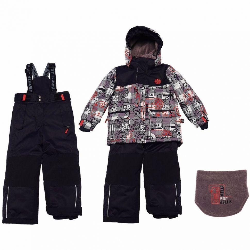 Зимовий комбінезон комплект Deux par Deux N815 - Чорний