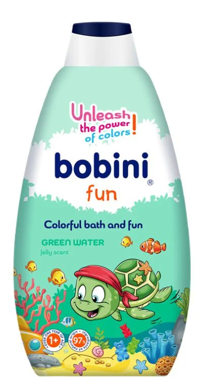 Кольоровий гель для купання та гри Зелена вода,500 мл. (1+) / «Bobini» BabyOno