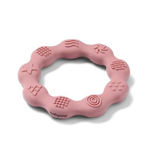 Прорізувач для зубів силіконовий «Кільце» BabyOno (Рожевий)