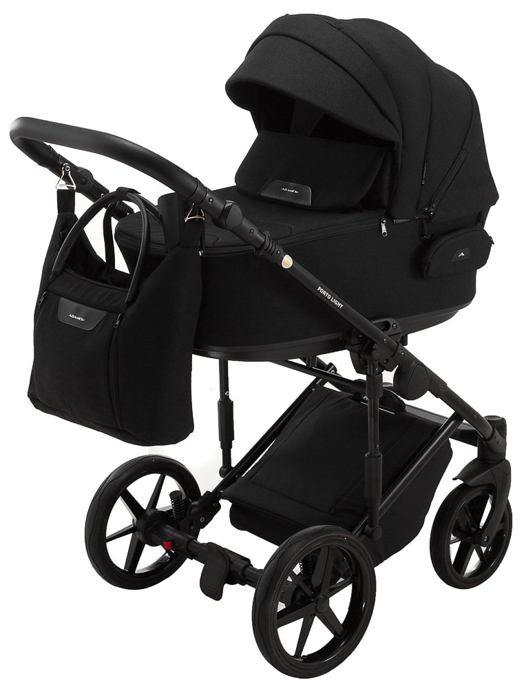 Коляска 2 в 1 Adamex Porto Light Lux TK-53 чорний - Зображення 2
