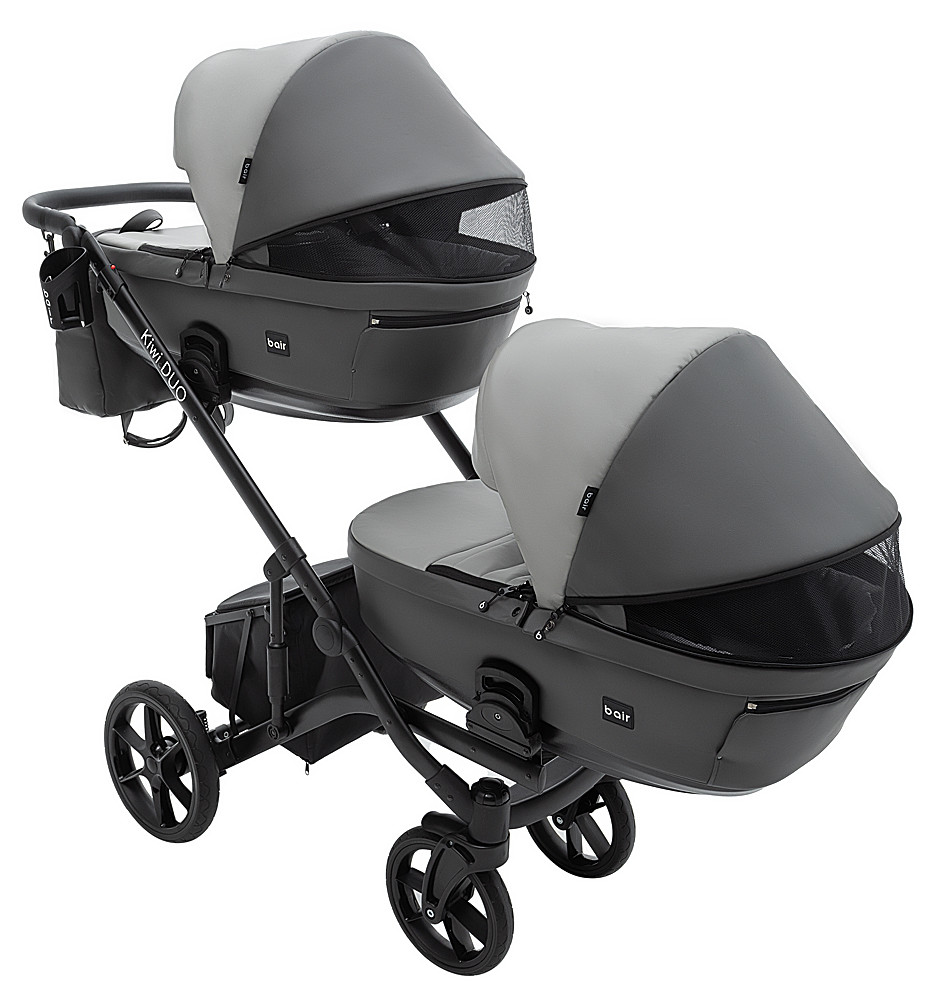 Коляска 2 в 1 для двійні Bair Kiwi DUO ECO BKD-21/15 сірий / графіт - Зображення 5
