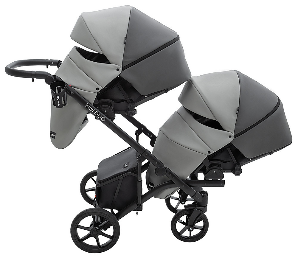 Коляска 2 в 1 для двійні Bair Kiwi DUO ECO BKD-21/15 сірий / графіт - Зображення 6