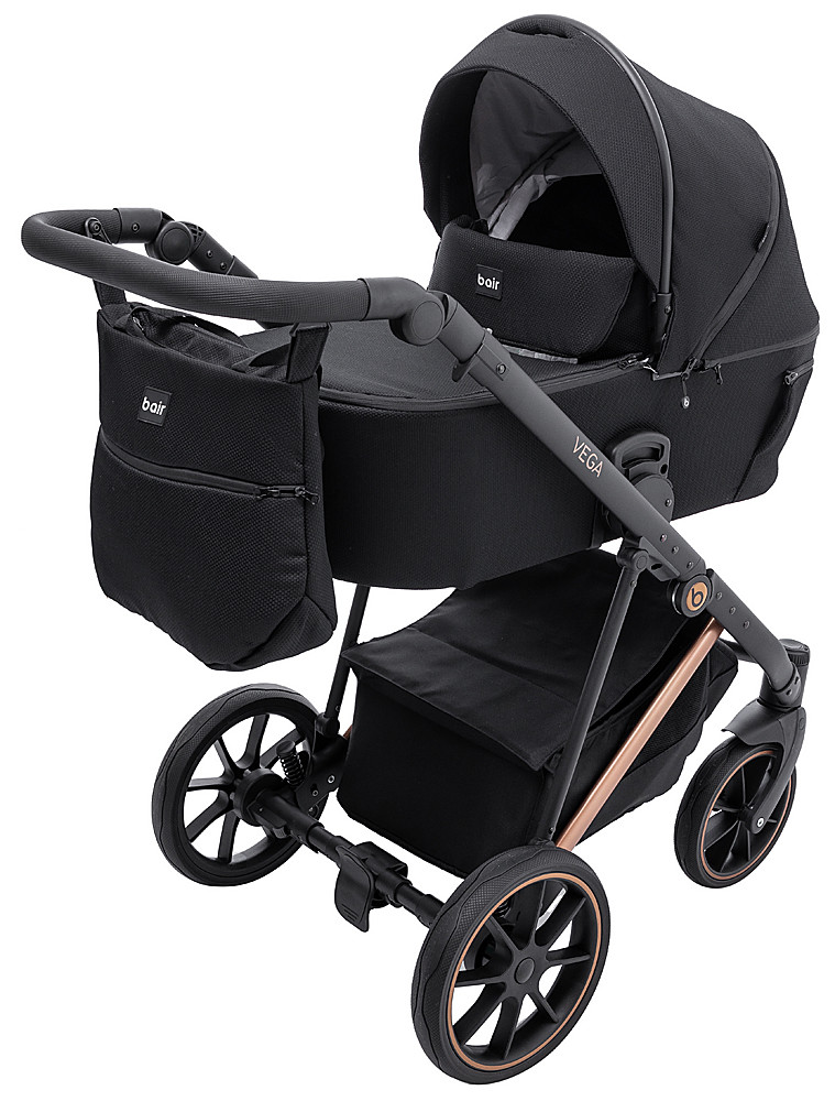 Коляска 2 в 1 Bair Vega Soft VSM-05 black magma чорний - Зображення 2