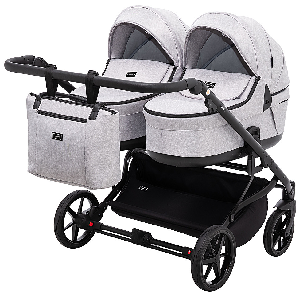 Коляска 2 в 1 для двійні Adamex Leo Duo Tip TK-1 світло-сірий - Зображення 2