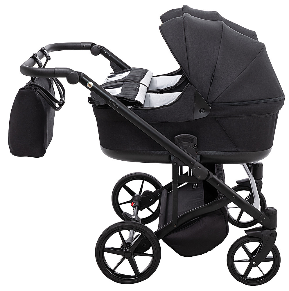 Коляска 2 в 1 для двійні Adamex Leo Duo Tip TK-53 чорний - Зображення 4
