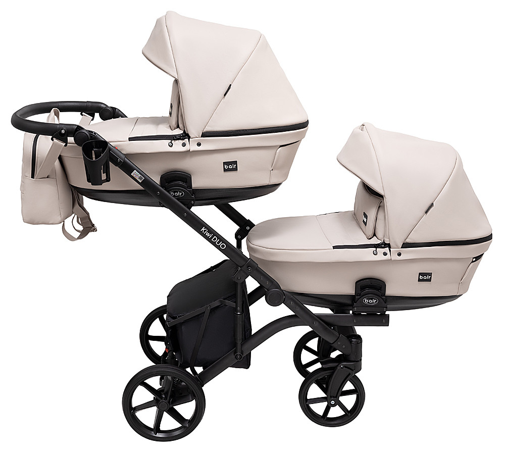 Коляска 2 в 1 для двійні Bair Kiwi DUO ECO BKD-33-1 капучино - Зображення 3