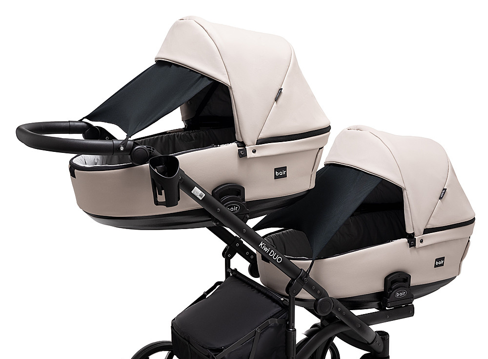 Коляска 2 в 1 для двійні Bair Kiwi DUO ECO BKD-33-1 капучино - Зображення 7