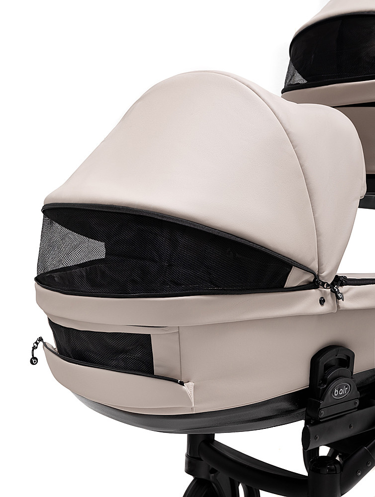Коляска 2 в 1 для двійні Bair Kiwi DUO ECO BKD-33-1 капучино - Зображення 6