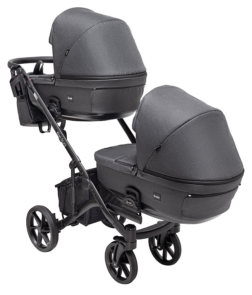 Коляска 2 в 1 для двійні Bair Kiwi DUO Soft BKD-219-1 графіт - Зображення 4
