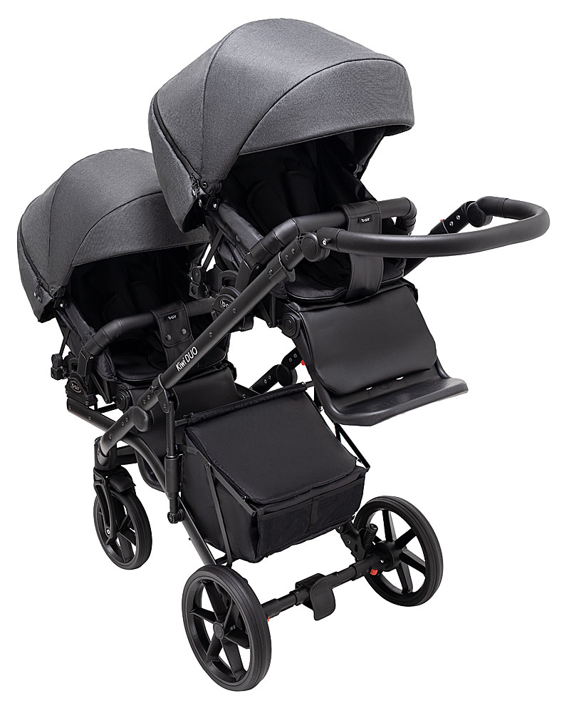 Коляска 2 в 1 для двійні Bair Kiwi DUO Soft BKD-219-1 графіт - Зображення 9