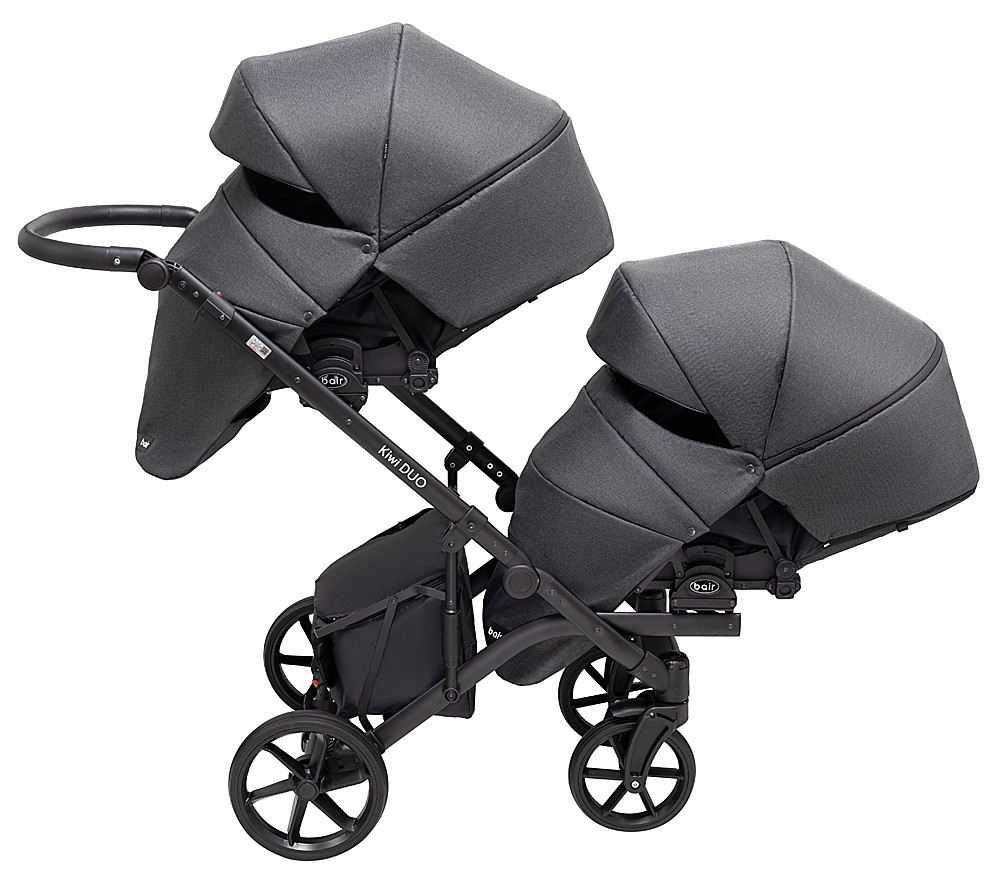 Коляска 2 в 1 для двійні Bair Kiwi DUO Soft BKD-219-1 графіт - Зображення 8